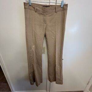 Theory Low Rise Beige Cotton Twill Flare Leg Pants Women’s Size 8